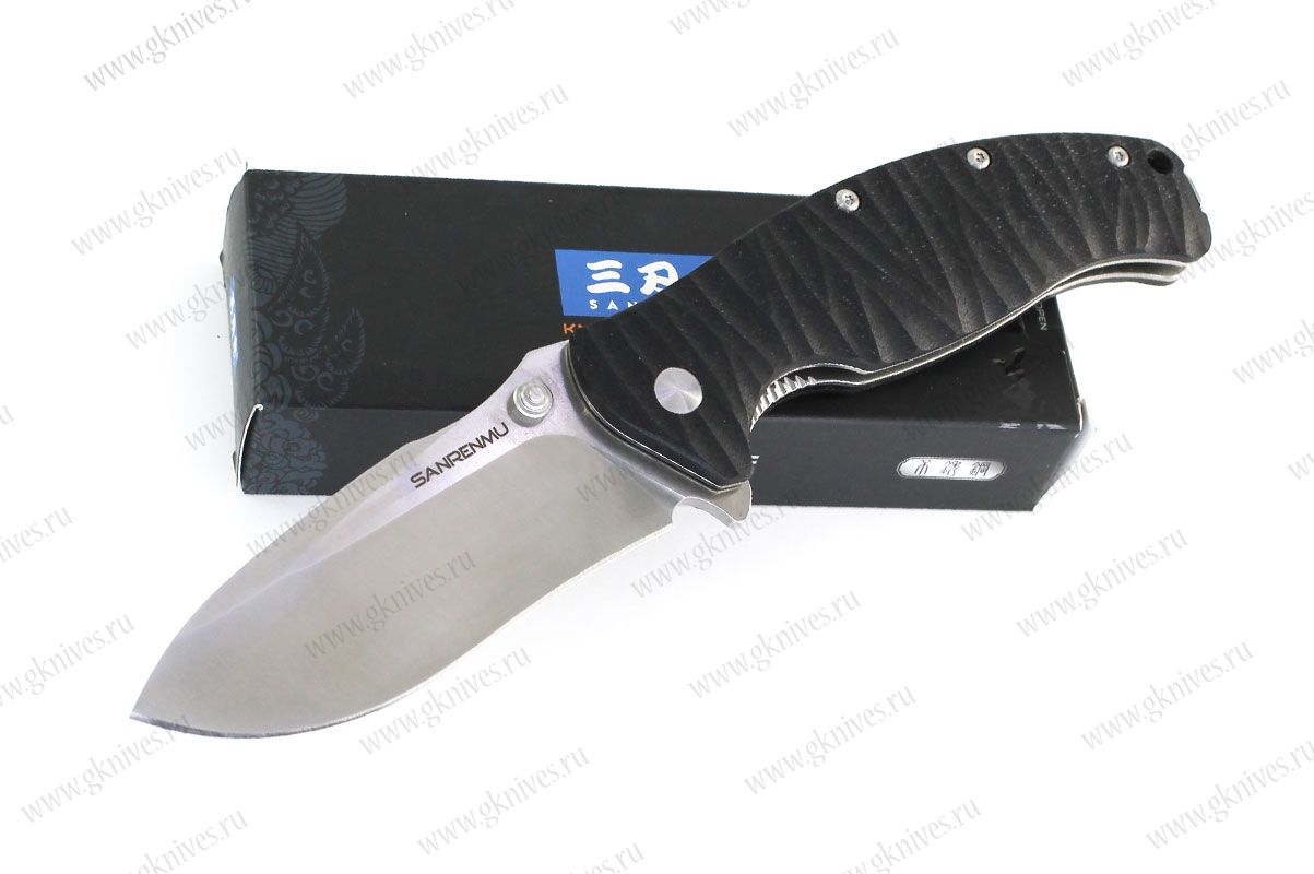 Складной нож SanRenMu 1006-GB сталь 14C28N, рукоять G10 арт.2642026