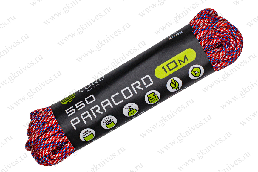 Паракорд 550 CORD nylon 10м RUS (flag) арт.0629.48