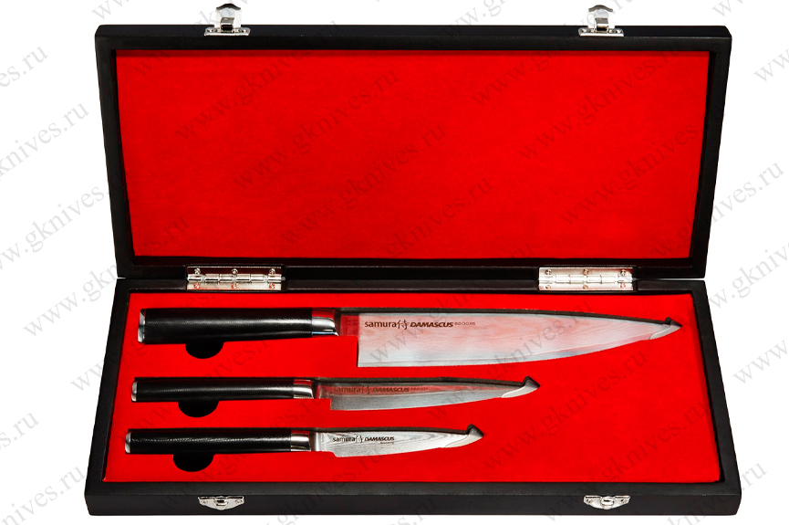 Набор из 3-х ножей в подарочной коробке Samura DAMASCUS SD-0220 арт.0609.180