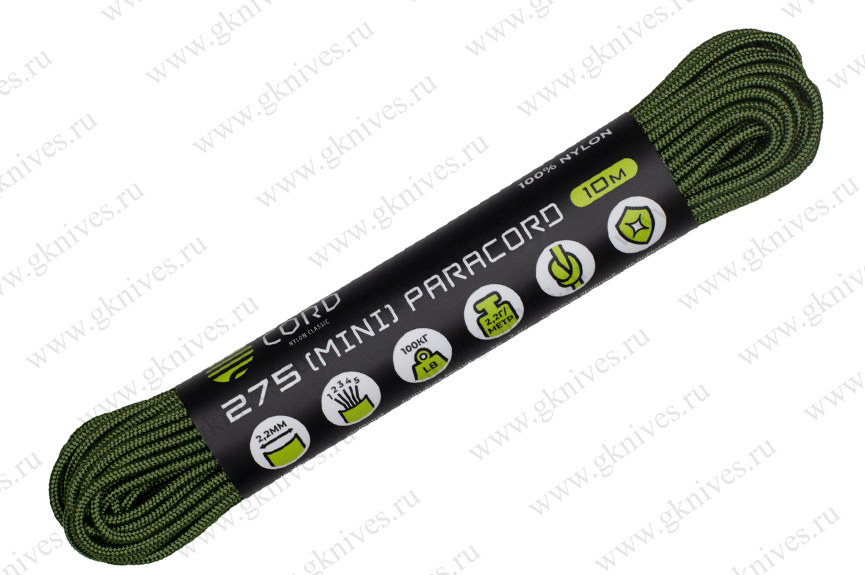 Паракорд 275 (мини) CORD nylon 10м RUS (moss) арт.0629.88