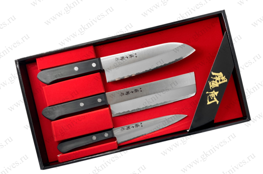 Набор из 3-х кухонных ножей Fuji Cutlery (TJ-GIFTSET-B) арт.0649.30