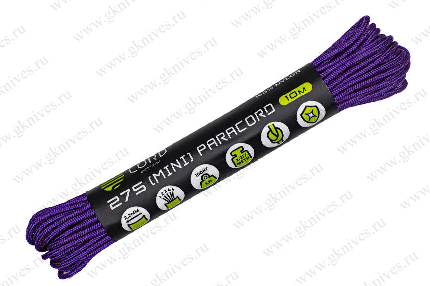 Паракорд 275 (мини) CORD nylon 10м RUS (purple) арт.0629.94 арт.0629.94