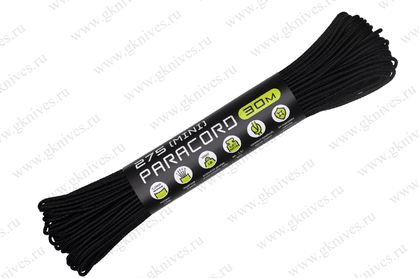 Паракорд 275 (мини) CORD nylon 30м RUS (black) арт.0629.76