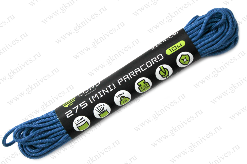 Паракорд 275 (мини) CORD nylon 10м RUS (turquoise) арт.0629.165