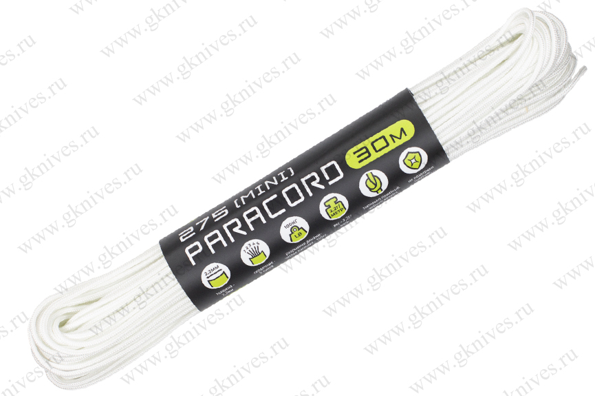 Паракорд 275 (мини) CORD nylon 30м RUS (white) арт.0629.101