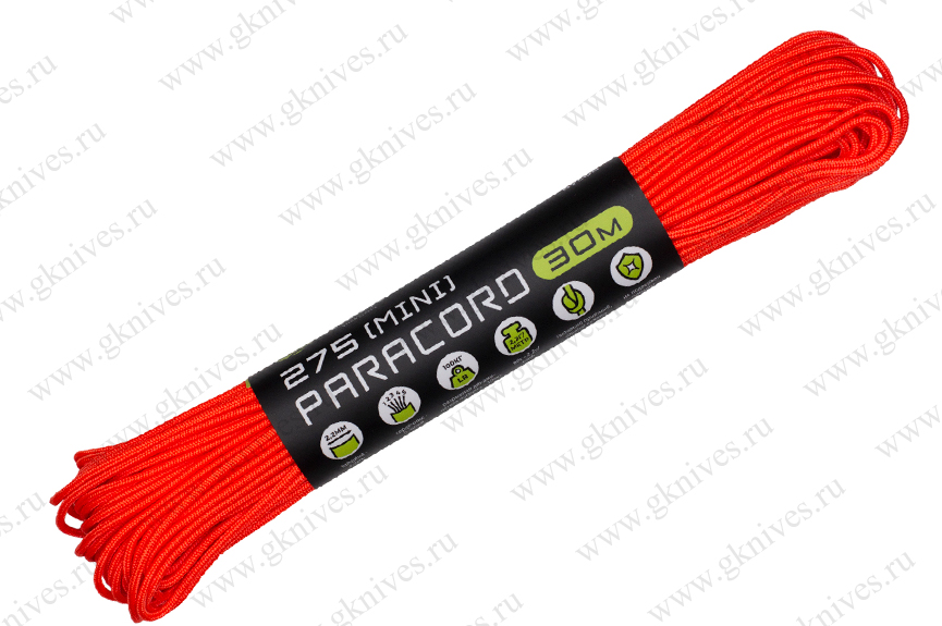 Паракорд 275 (мини) CORD nylon 30м RUS (neon orange) арт.0629.93