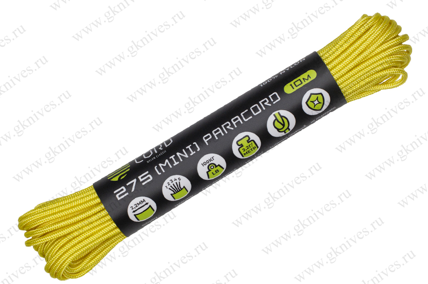 Паракорд 275 (мини) CORD nylon 30м RUS (yellow) арт.0629.103