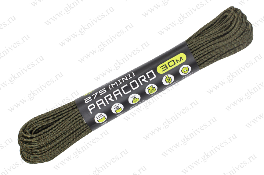 Паракорд 275 (мини) CORD nylon 30м RUS (army green) арт.0629.74