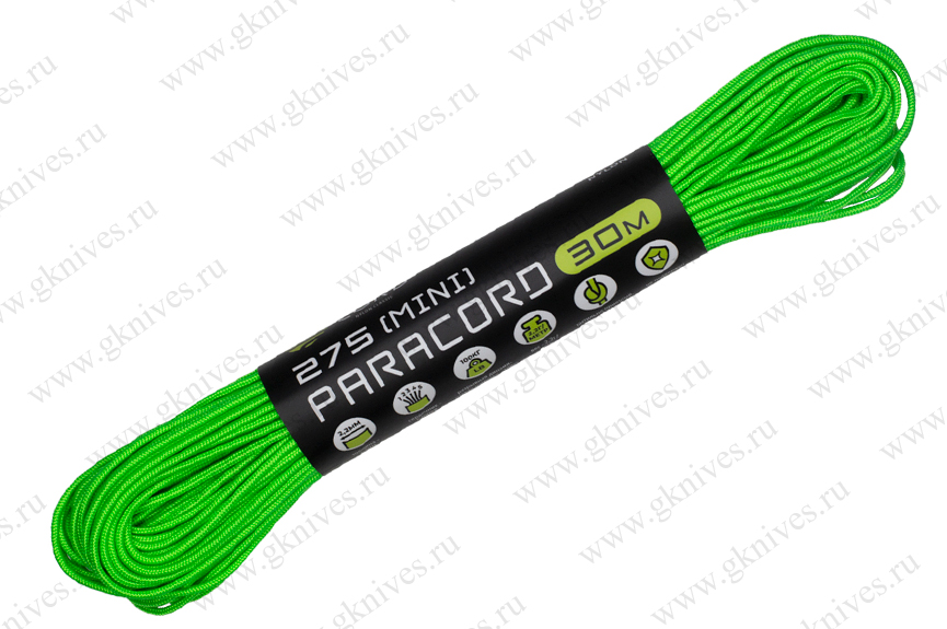 Паракорд 275 (мини) CORD nylon 30м RUS (neon green) арт.0629.91