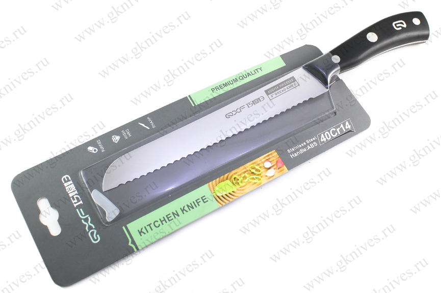 НОЖ КУХОННЫЙ QXF R-4238 ХЛЕБНЫЙ арт.0634.35