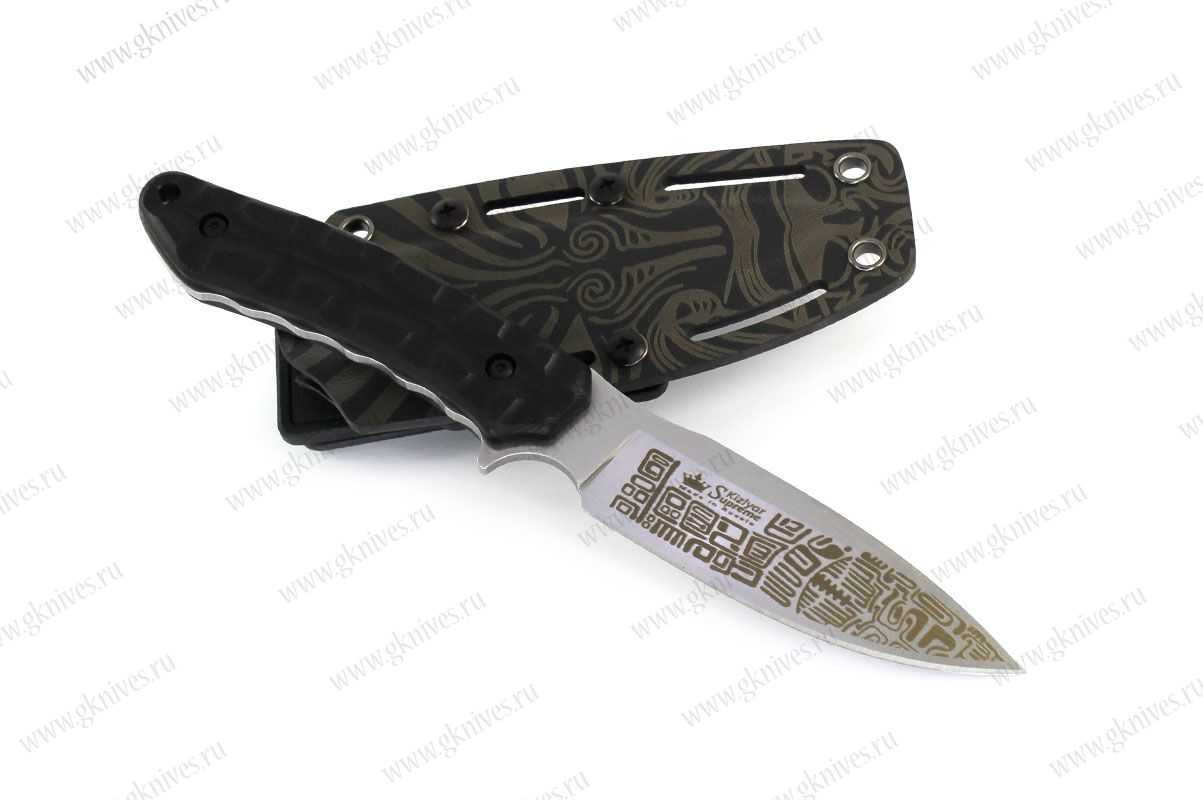 Туристический нож Aztec D2 StoneWash Kydex