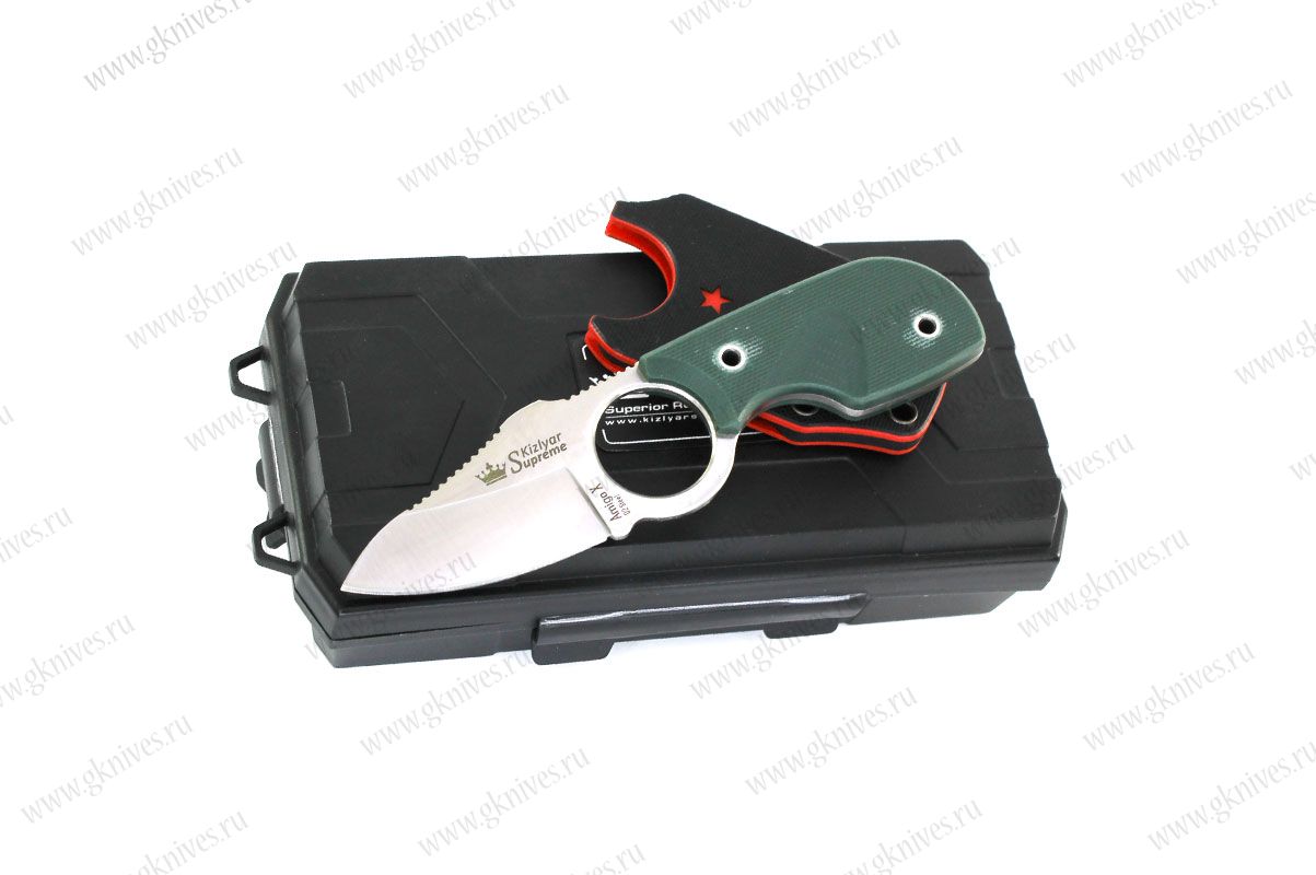 Шейный нож Amigo X D2 Satin Green