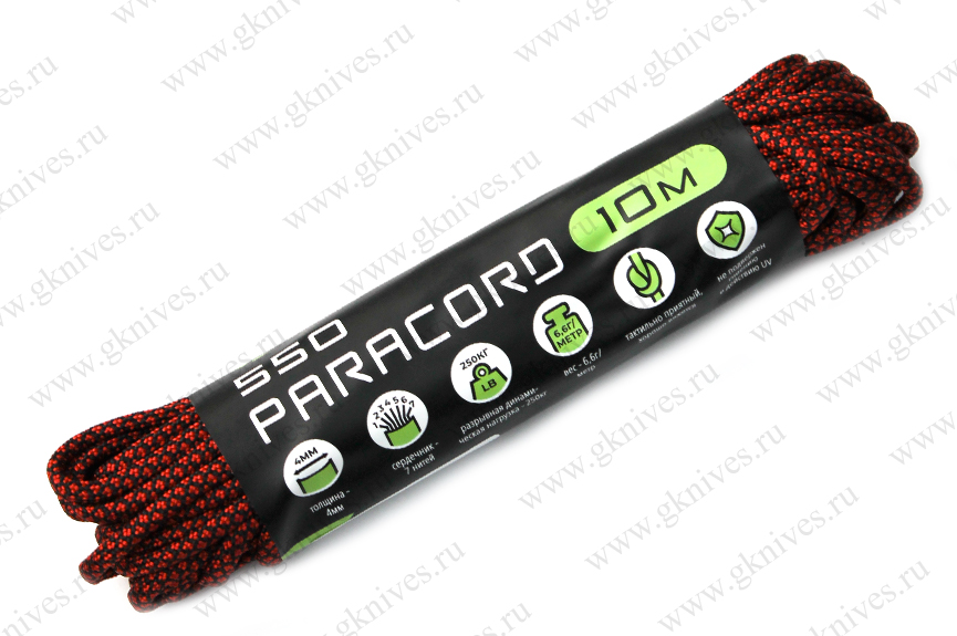 Паракорд 550 CORD nylon 10м RUS (red snake) арт.0629.175
