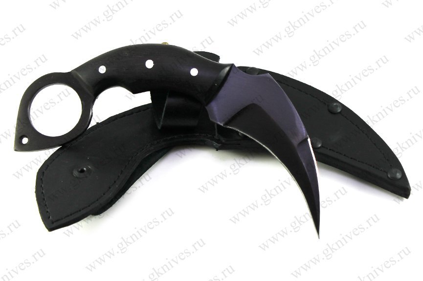 Нож Крюк (сталь рессорная 65г, граб) арт.0356.02