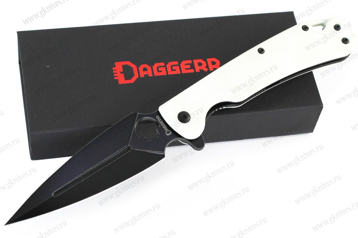 Нож складной Daggerr Стрела / Arrow белый, черный клинок арт.0645.57