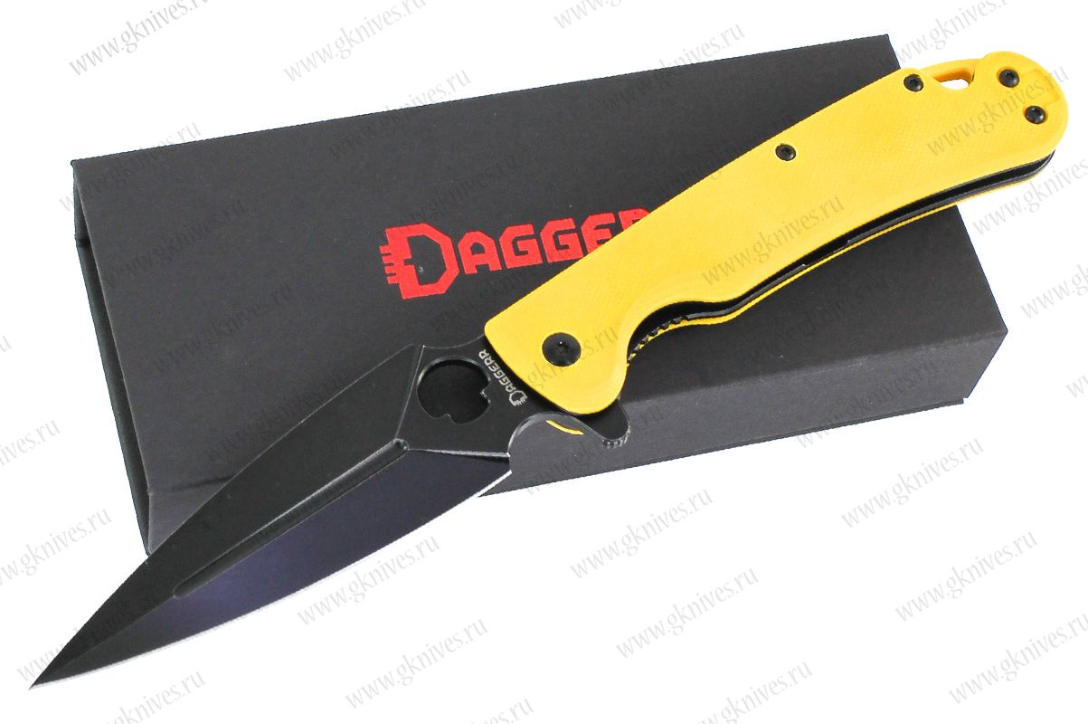 Нож складной Daggerr Стрела / Arrow желтый, черный клинок арт.0645.58
