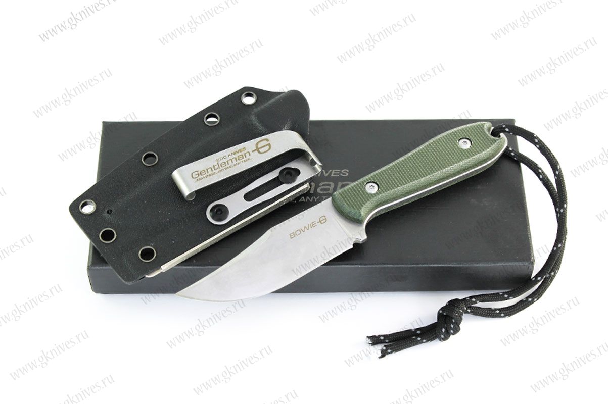 Нож Gentleman Knives Боуи / Bowie зеленый