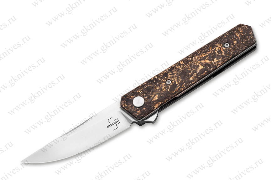 Нож Boker 01BO196 Kwaiken Compact Flipper Marble Carbon Copper