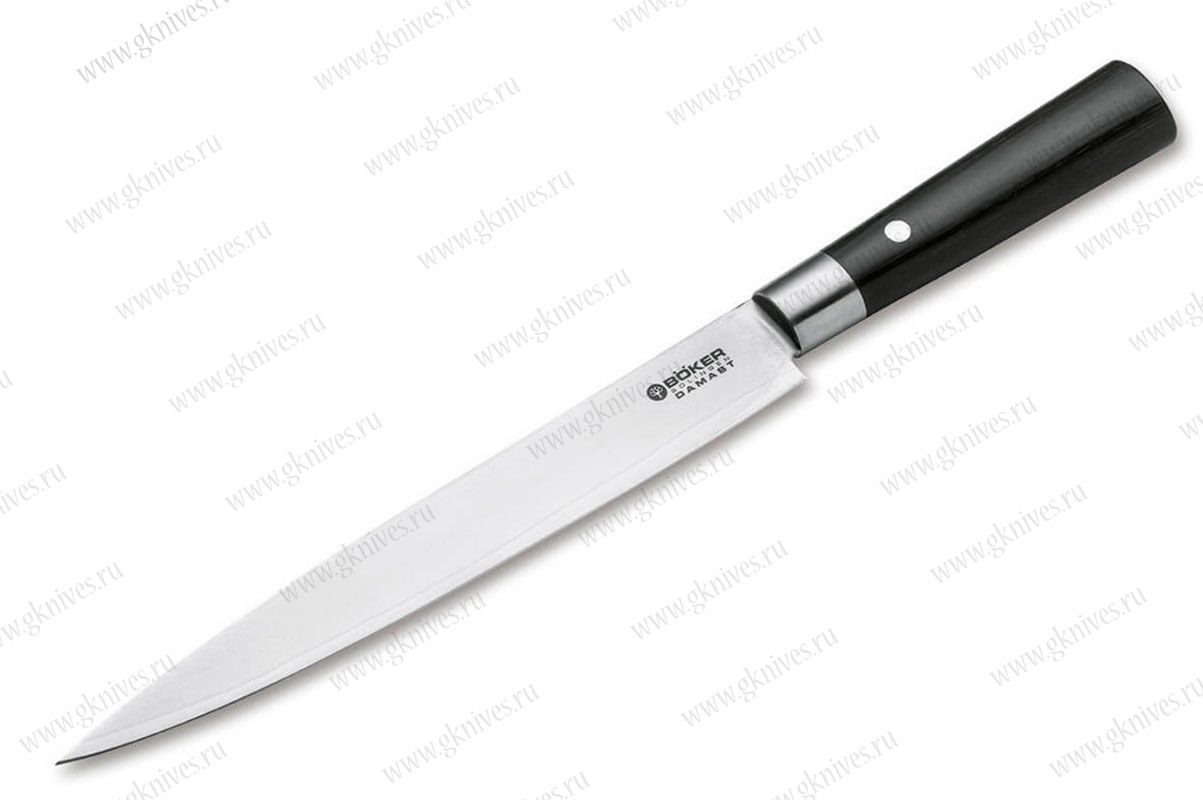 Нож кухонный Boker 130425DAM Damascus Black Carving Knife