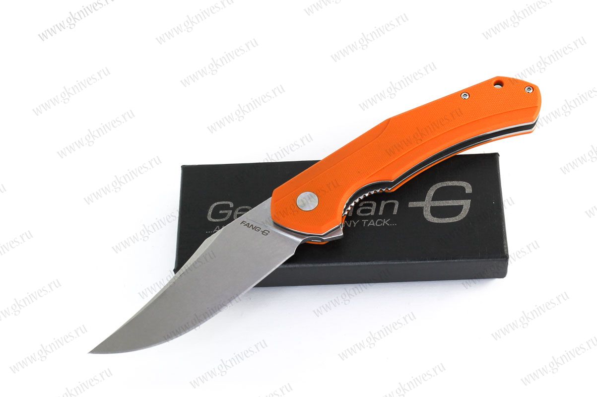 Нож складной Gentleman Knives Клык / Fang оранжевый