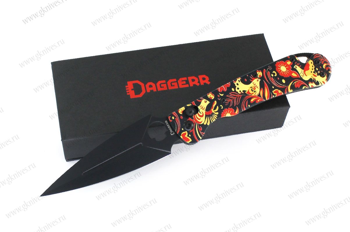 Нож складной Daggerr Стрела / Arrow тонкий, хохлома арт.2842026
