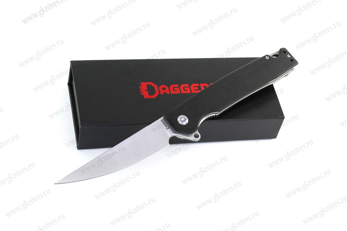 Нож складной Daggerr Квайггерр / Kwaiggerr 2.0 черный, светлый клинок арт.0645.125