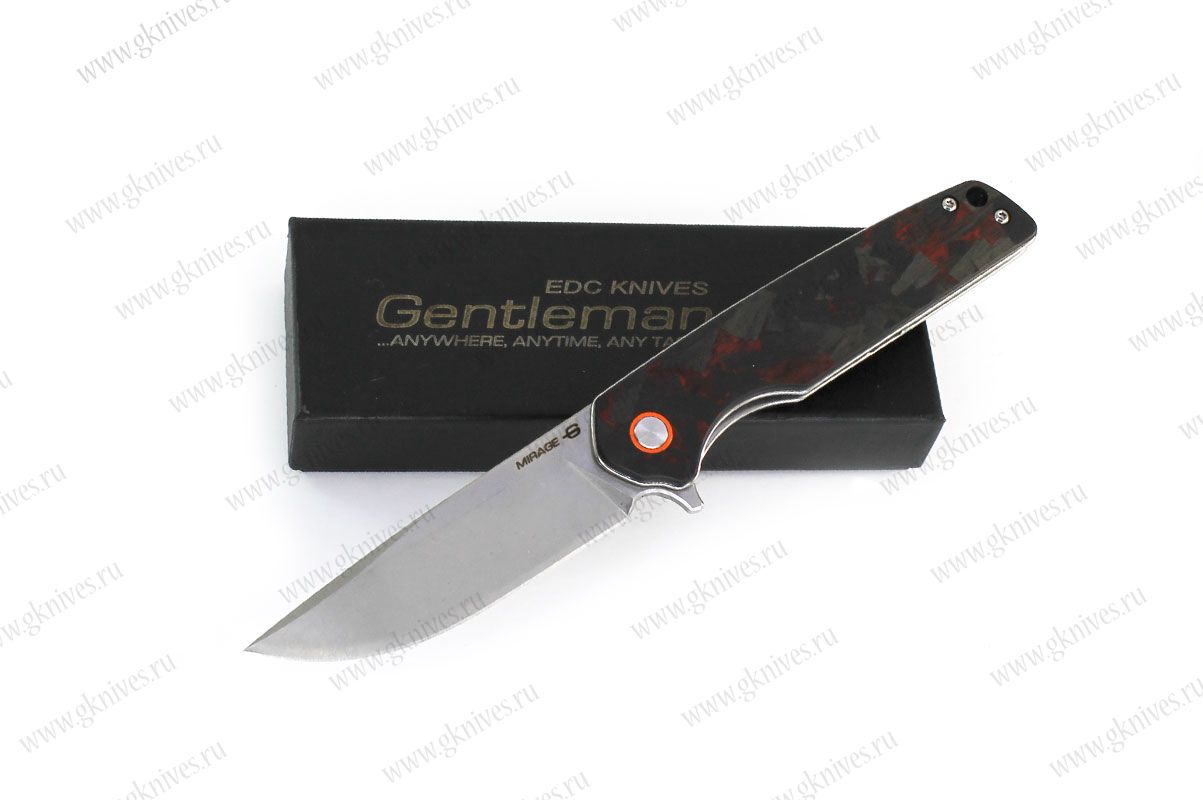 Нож складной Gentleman Knives Мираж / Mirage красный карбон арт.0777.27