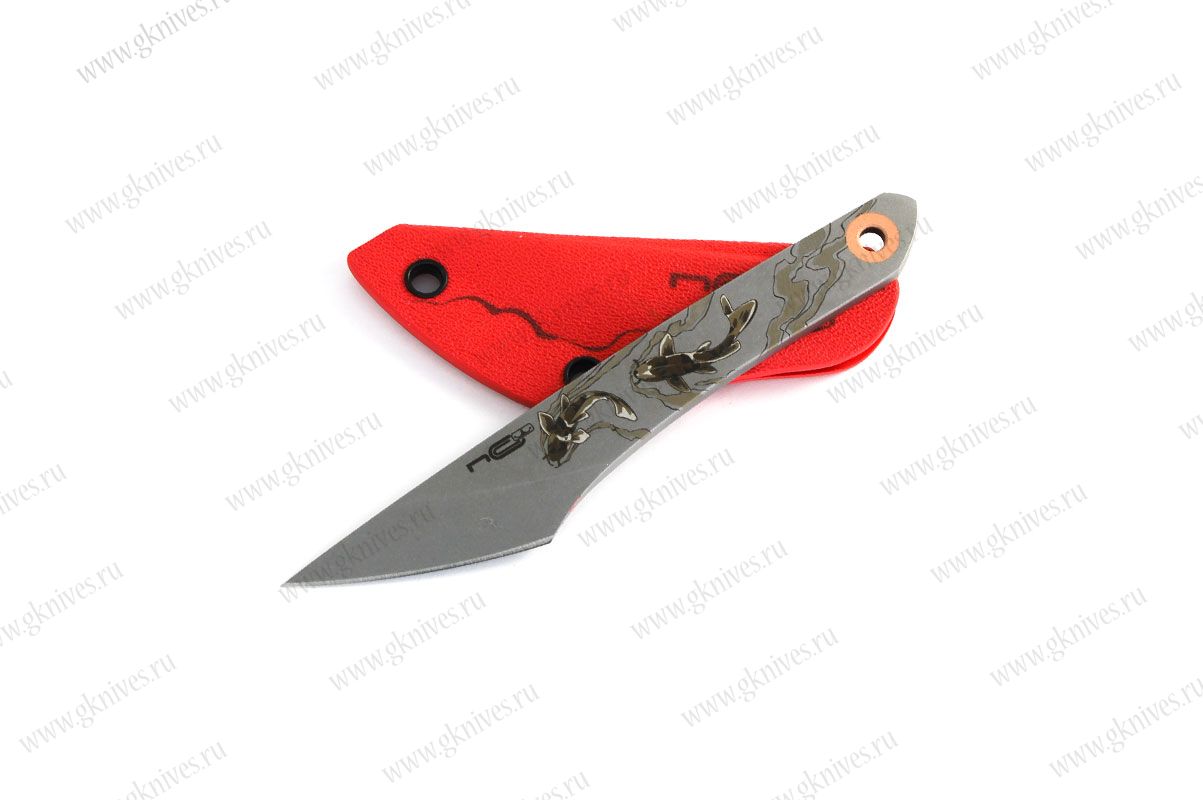 Нож туристический KOI киридаши N.C.Custom Red арт.0440.07