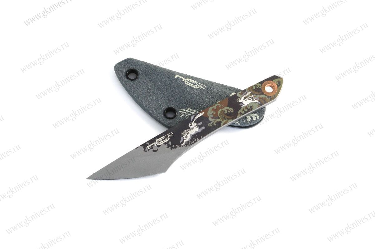 Нож туристический KOI киридаши N.C.Custom Rabbit Blue, Grey арт.0440.50