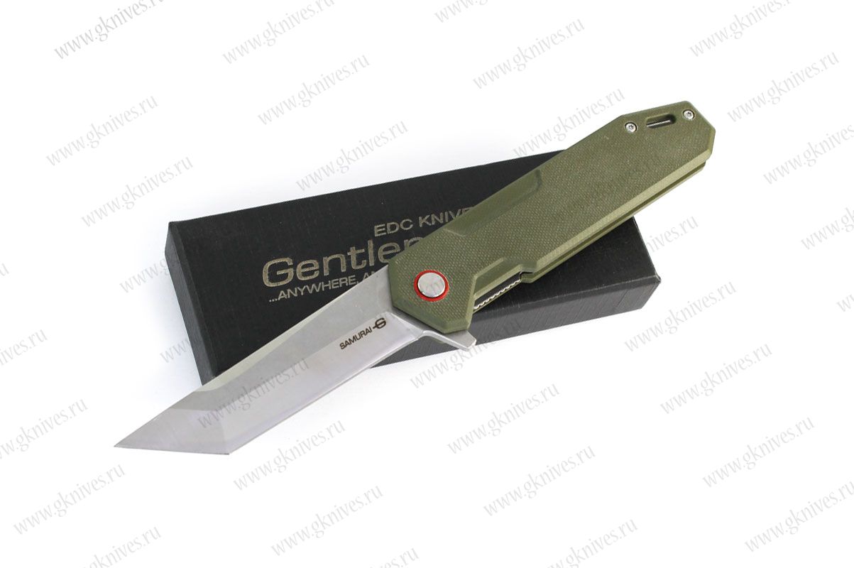 Нож складной Gentleman Knives Самурай / Samurai зеленый