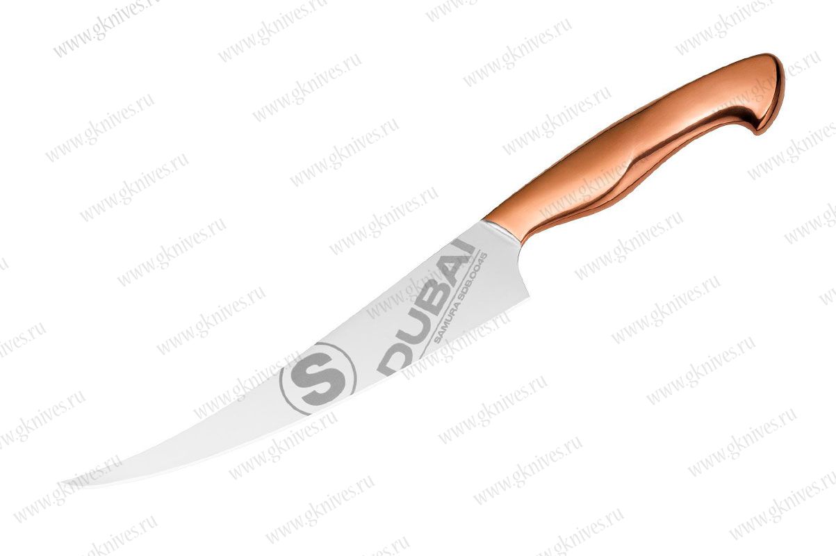 Нож для нарезки Слайсер Samura Dubai SDB-0045, 193 мм, AUS-10, розовое золото арт.3192026