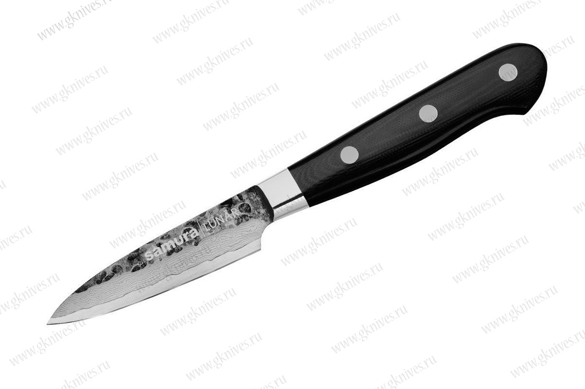 Нож кухонный овощной Samura Pro-S Lunar SPL-0011, 78 мм, VG-10 арт.3342026