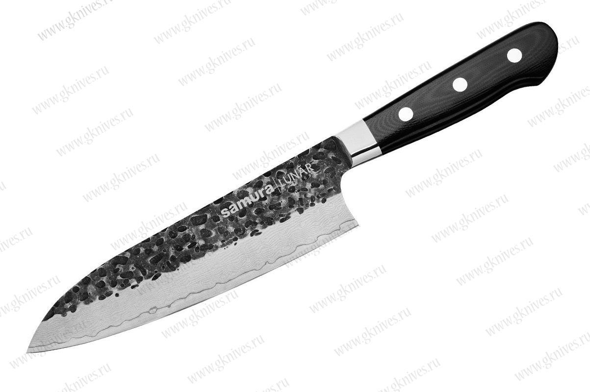 Нож кухонный Сантоку Samura Pro-S Lunar SPL-0095, 180 мм, VG-10 арт.3382026