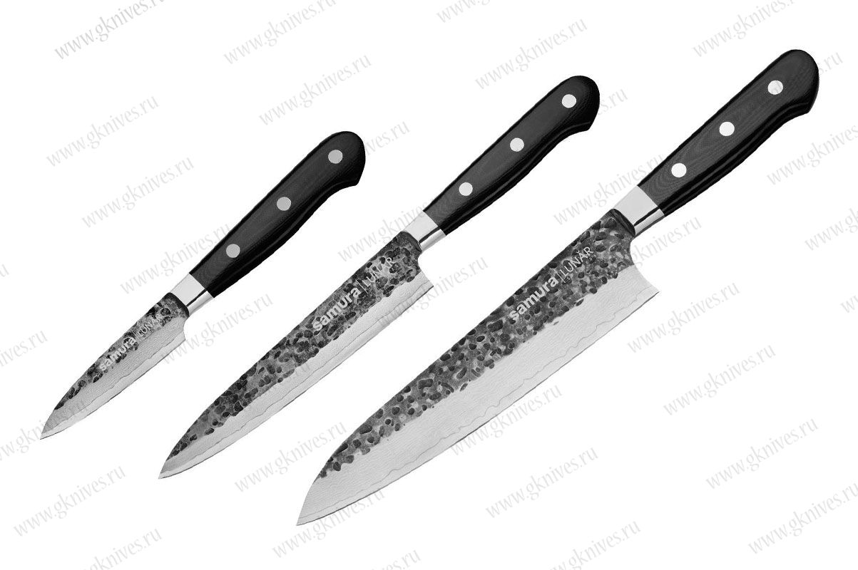 Набор из 3 ножей Samura PRO-S Lunar SPL-0230 (11, 23, 85), VG-10 арт.3372026