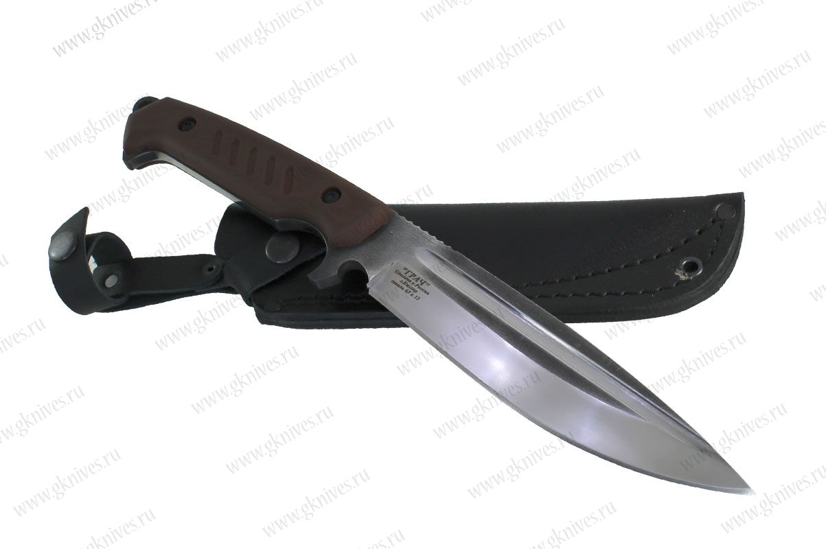 Нож Грач 65х13 Brown эластрон арт.0947.169