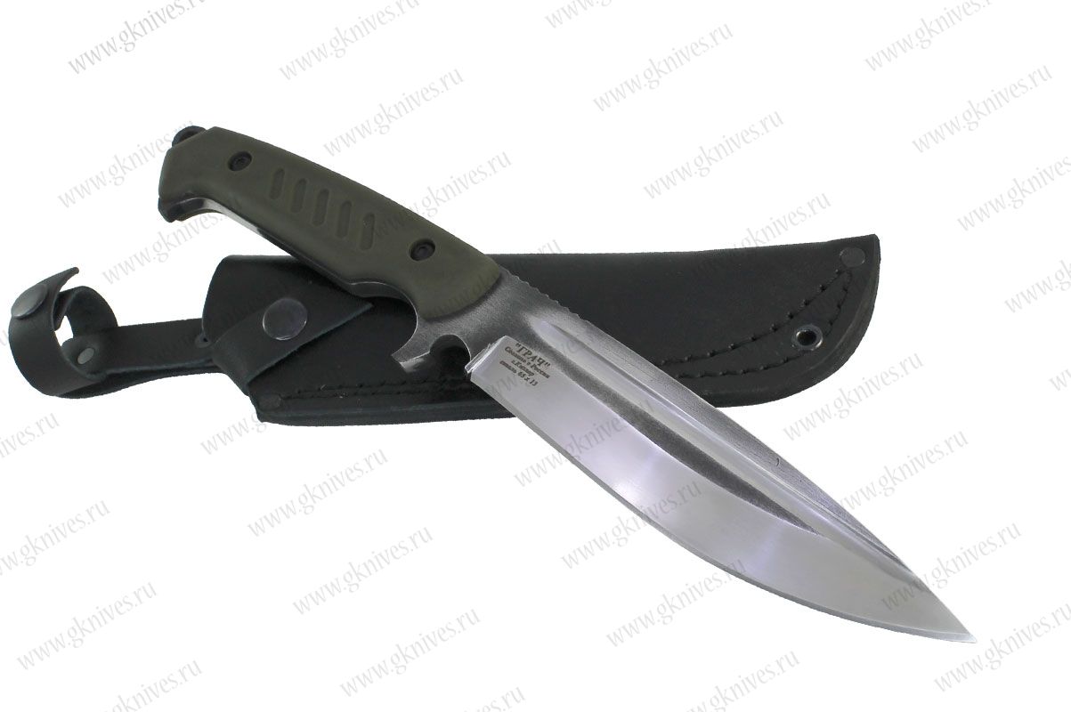 Нож Грач 65х13 Green эластрон арт.0947.170