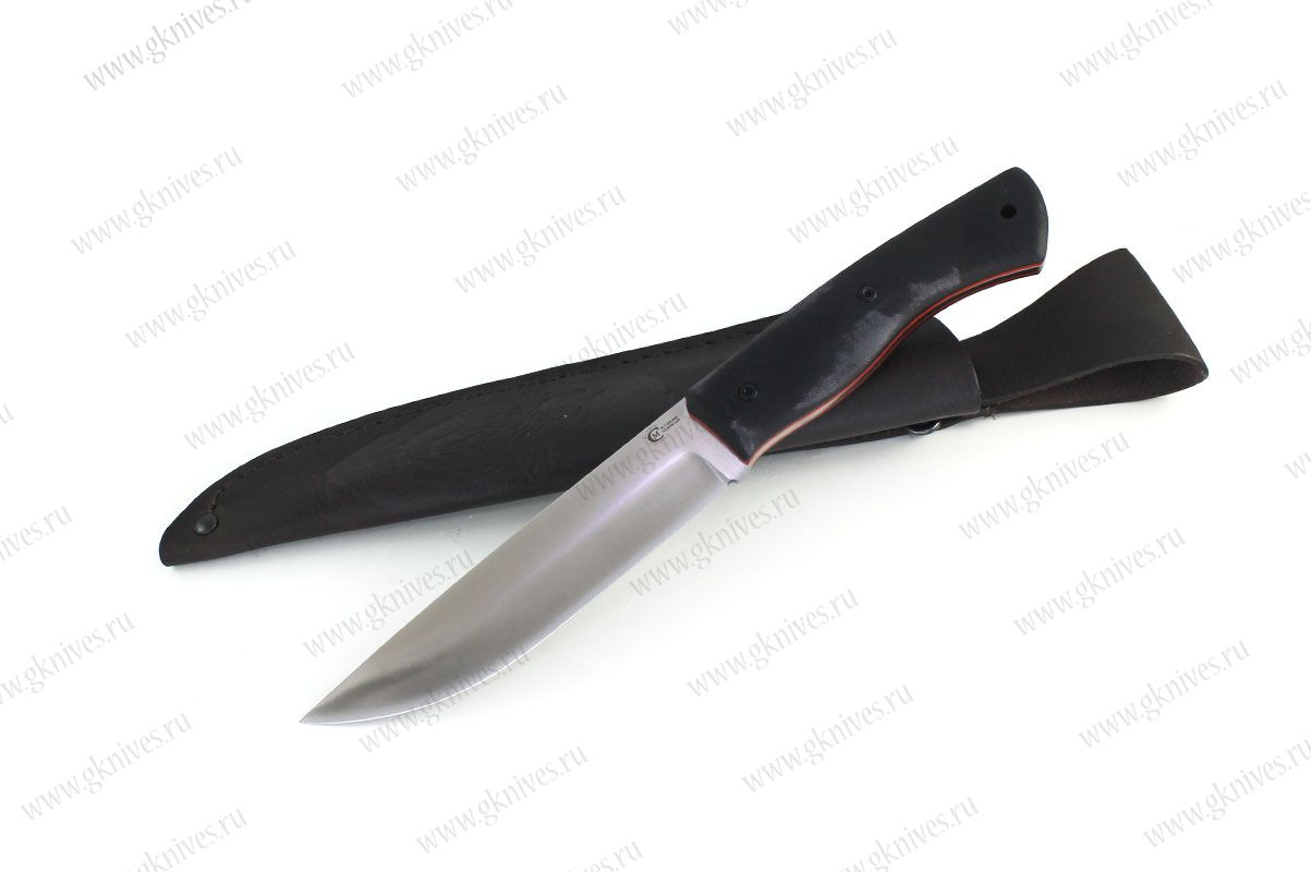 Нож Тигр х12мф, рукоять G10 (черный) красный спейсер арт.0947.284