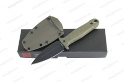 Нож Боевой / Combat олива, черный клинок