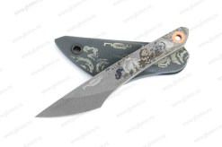Нож туристический KOI киридаши N.C.Custom  Ёжик в тумане, серый арт.3622026