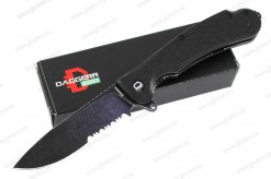 Нож складной Daggerr Спящий / Wocket черный, серрейтор, черный клинок арт.0645.75