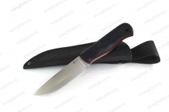 Нож Соболь х12мф, рукоять G10 (черный) красный спейсер арт.0947.281