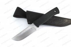 Нож Соболь х12мф, следы ковки, рукоять Elastron (черный) арт.0947.243